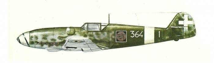 Messerschmitt Me.109G-6, 364a squadriglia, 150° gruppo autonomo, Sciacca luglio 1943