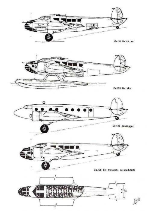 Caproni Ca.135 prototipi